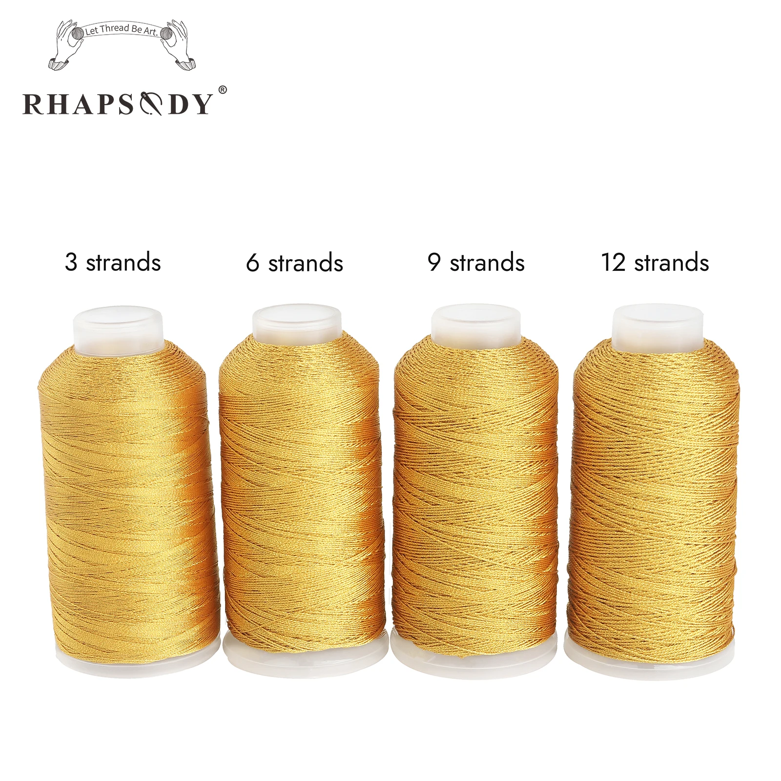 Rhapsody 3/6/9/12 Strands Metallic Weaving Thread Shiny Effect Jewellery Threads DIY Crafts Bracelet String Stitch Weave Yarn