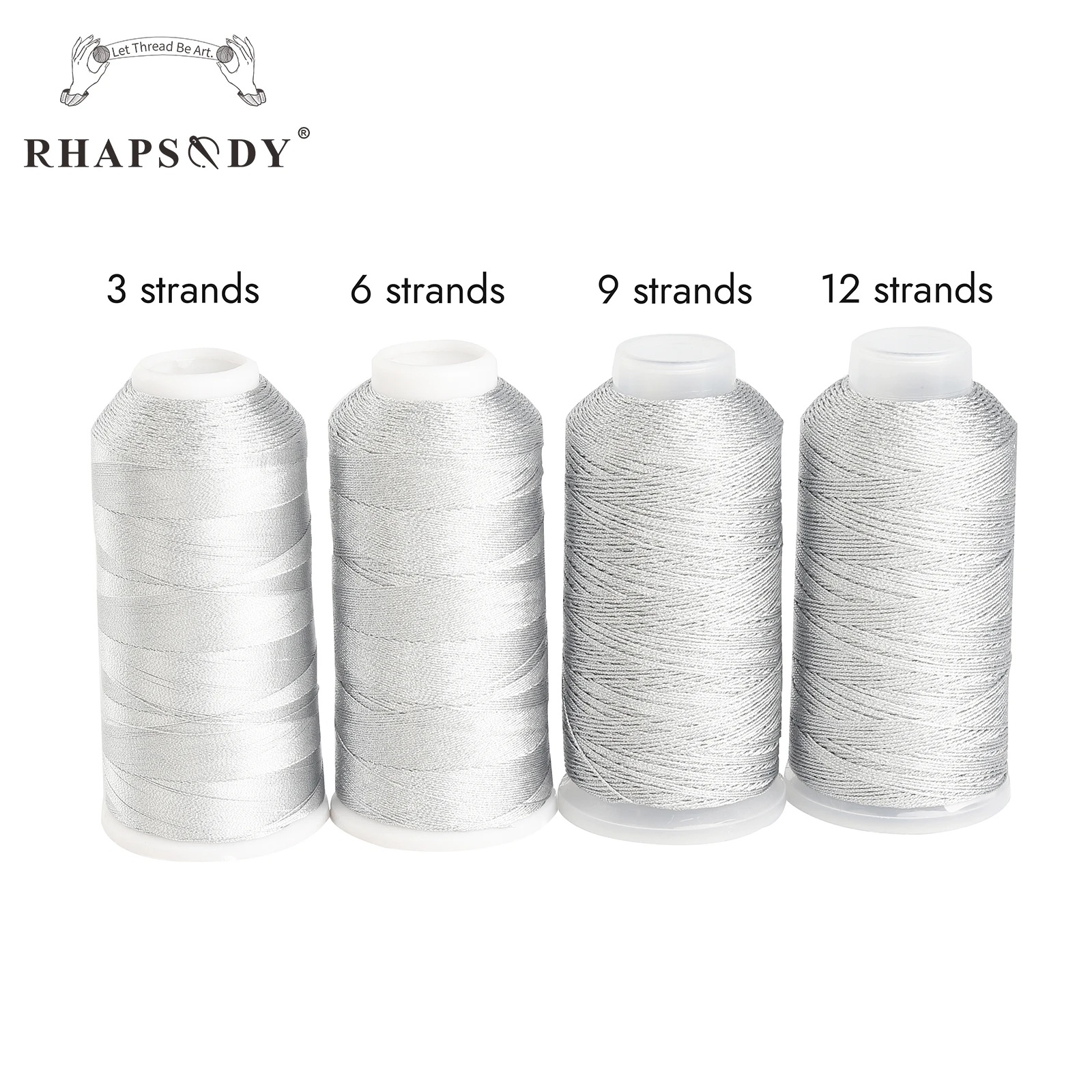 Rhapsody 3/6/9/12 Strands Metallic Weaving Thread Shiny Effect Jewellery Threads DIY Crafts Bracelet String Stitch Weave Yarn