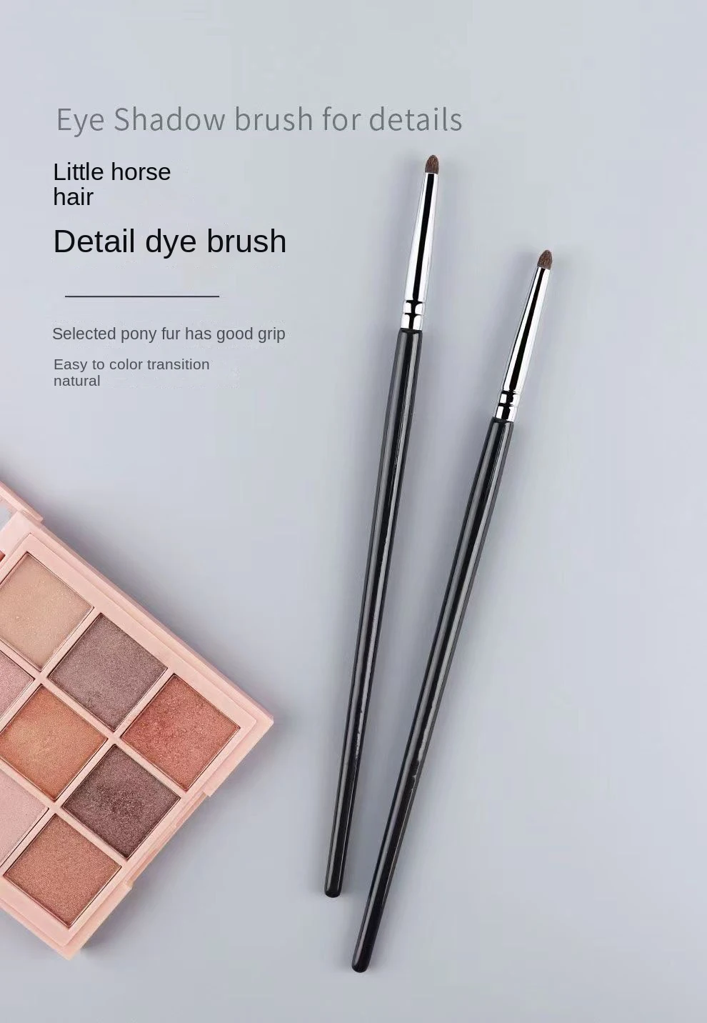 Detail Eye Shadow Brush Makeup Brush Smudge Eyeliner Smudge Brush Horse Hair Round Head Precise Eyeshadow Makeup Tool