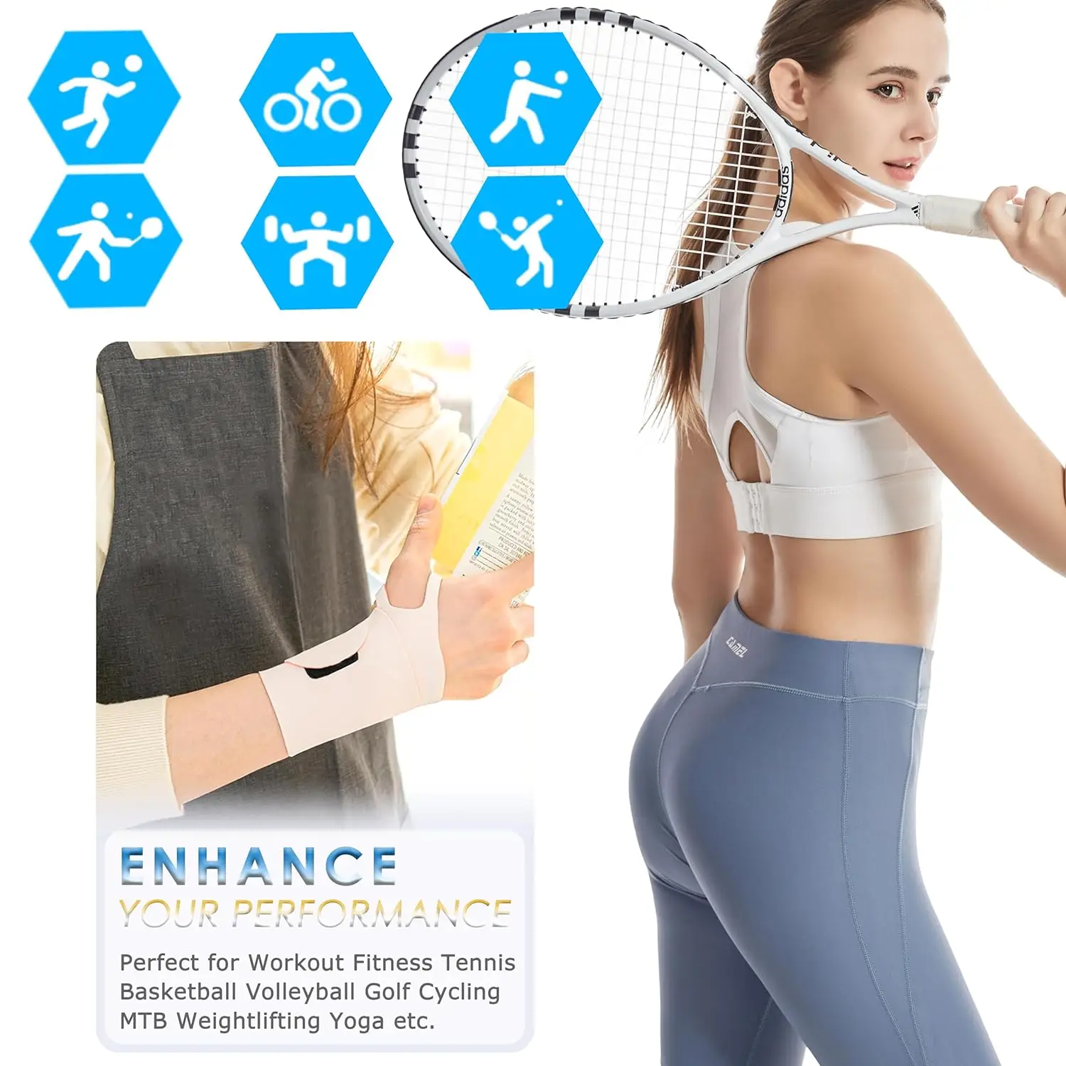 Elastic Wrist Guard Fitness Wristband Professional Splint Hand Brace Protector Band Arthritis Sprain Carpal Tunnel Tendon Sheath