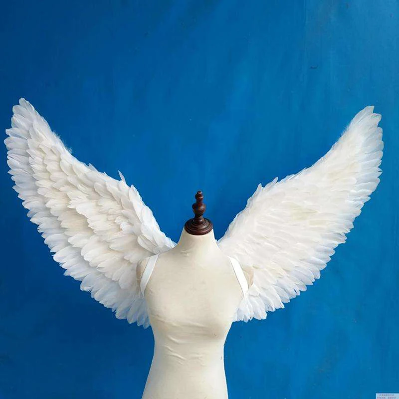 1Pc Kids Adult Party Swallow White Angel Feather Wings Wands Cosplay Elastic Straps Wedding Birthday Halloween Christmas