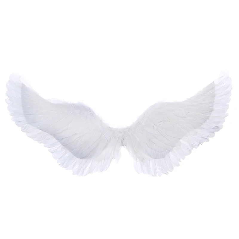 1Pc Kids Adult Party Swallow White Angel Feather Wings Wands Cosplay Elastic Straps Wedding Birthday Halloween Christmas