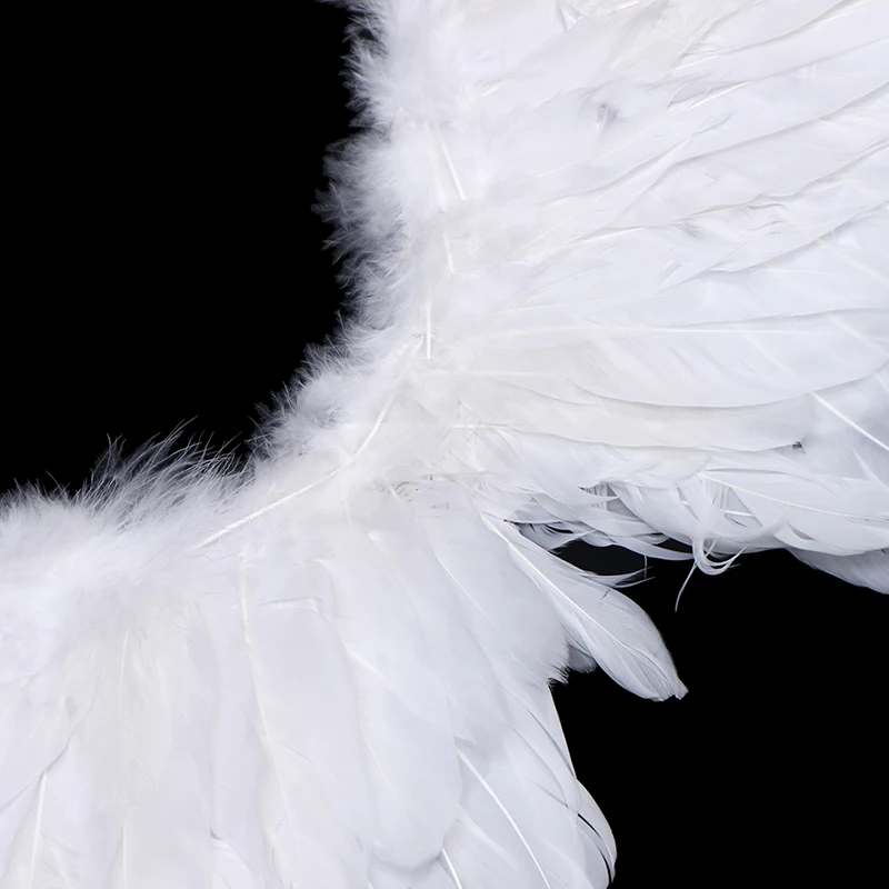 1Pc Kids Adult Party Swallow White Angel Feather Wings Wands Cosplay Elastic Straps Wedding Birthday Halloween Christmas