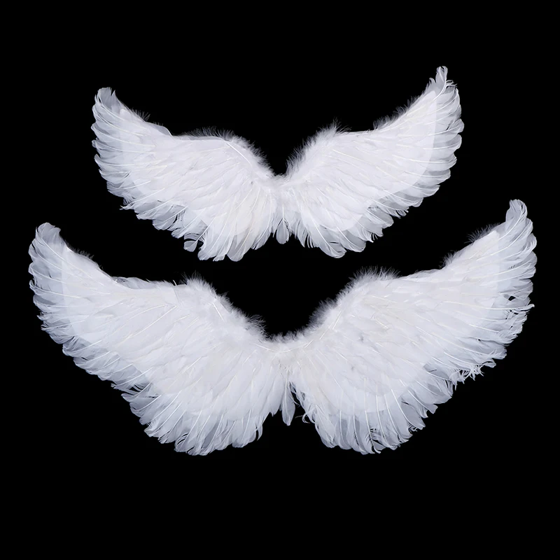 1Pc Kids Adult Party Swallow White Angel Feather Wings Wands Cosplay Elastic Straps Wedding Birthday Halloween Christmas