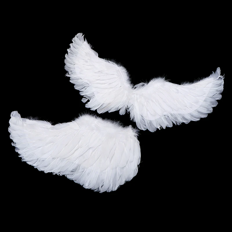 1Pc Kids Adult Party Swallow White Angel Feather Wings Wands Cosplay Elastic Straps Wedding Birthday Halloween Christmas