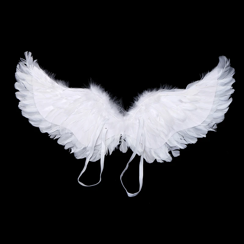 1Pc Kids Adult Party Swallow White Angel Feather Wings Wands Cosplay Elastic Straps Wedding Birthday Halloween Christmas