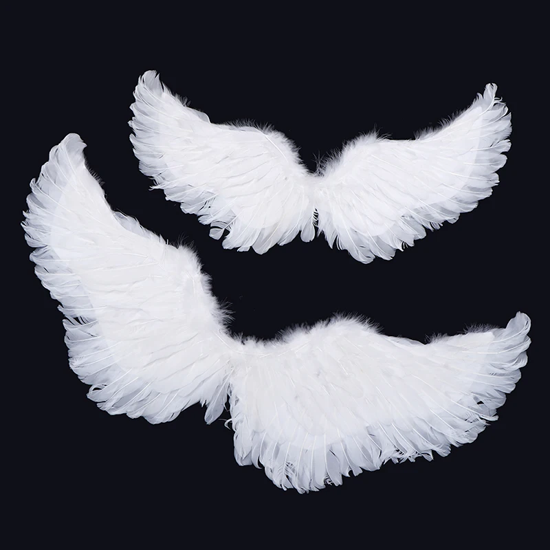 1Pc Kids Adult Party Swallow White Angel Feather Wings Wands Cosplay Elastic Straps Wedding Birthday Halloween Christmas