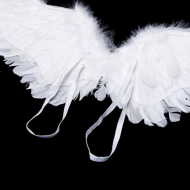 1Pc Kids Adult Party Swallow White Angel Feather Wings Wands Cosplay Elastic Straps Wedding Birthday Halloween Christmas