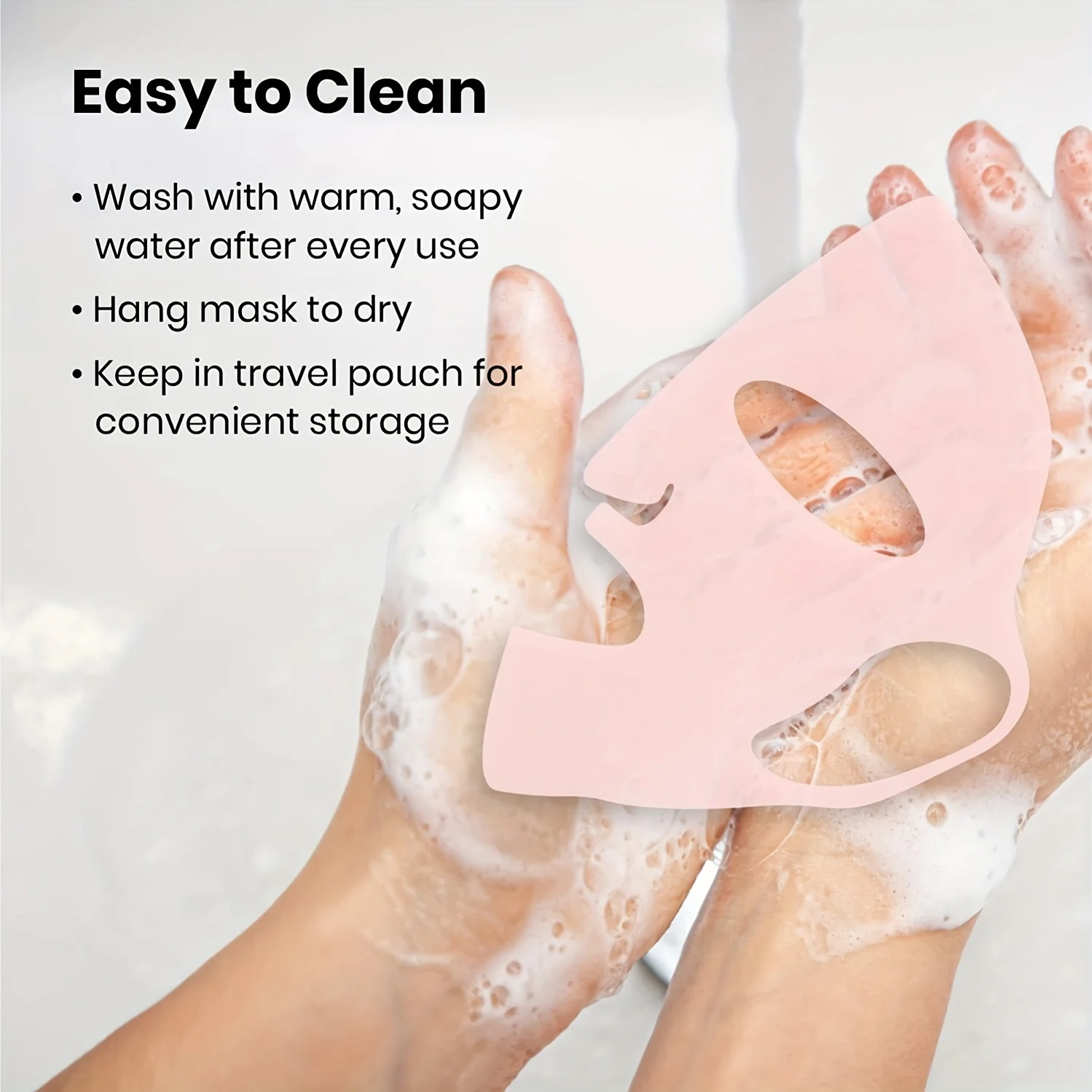 1PC 3D Silicone Facial Mask for Moisturizing-Reusable, Anti-Water Evaporation,Skin Care Tools for Women