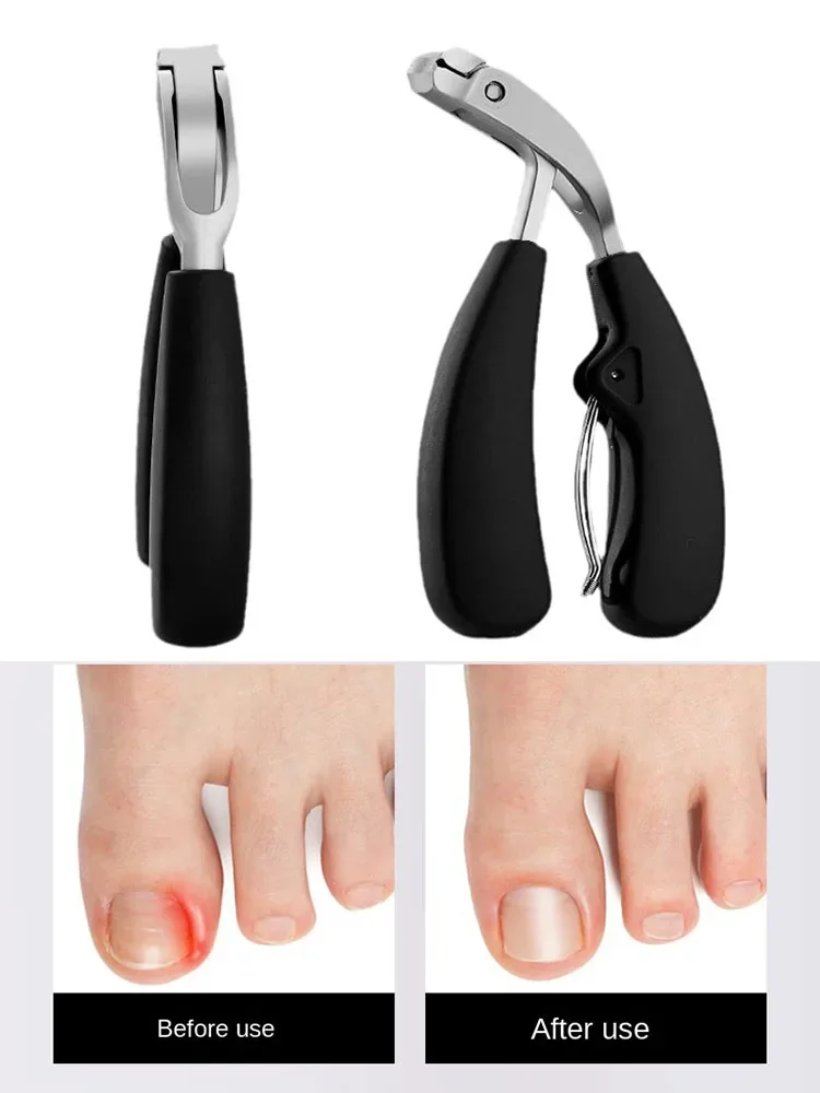 Curved Nail Clippers with Large Opening Three Times Anti-splash Storage Nail Clippers for The Elderly Thick Toenails Heavy Duty