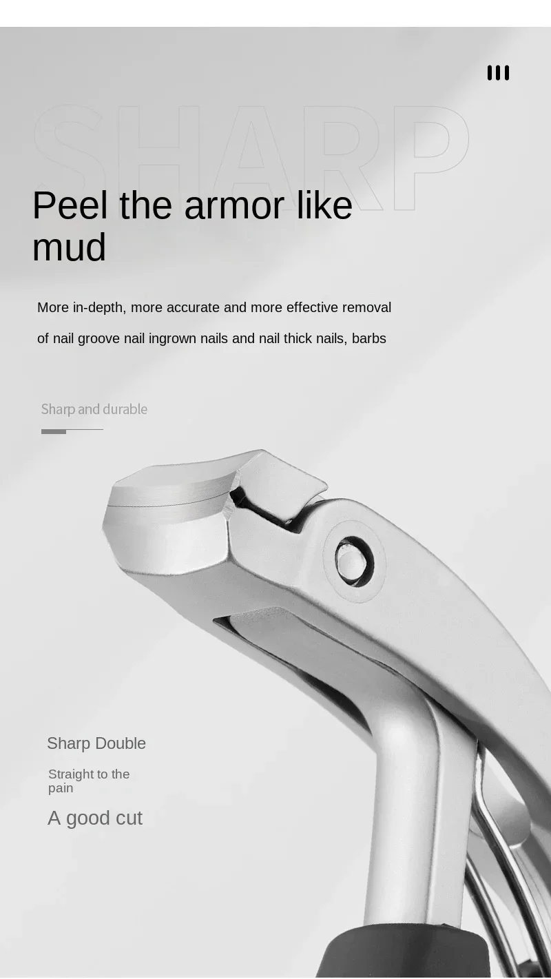 Curved Nail Clippers with Large Opening Three Times Anti-splash Storage Nail Clippers for The Elderly Thick Toenails Heavy Duty