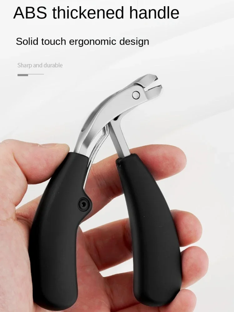 Curved Nail Clippers with Large Opening Three Times Anti-splash Storage Nail Clippers for The Elderly Thick Toenails Heavy Duty