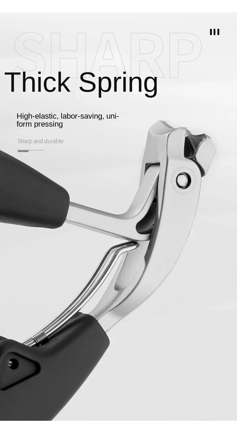 Curved Nail Clippers with Large Opening Three Times Anti-splash Storage Nail Clippers for The Elderly Thick Toenails Heavy Duty