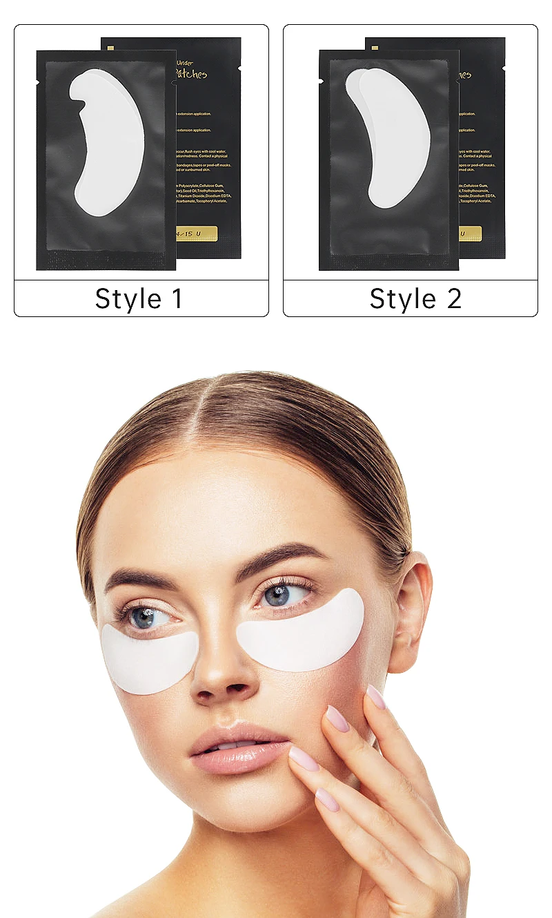 50 Pairs Gel Eye Patches Eyelash Extension Under Eye Pads Makeup Lashes Patch Tip Stickers Pads For Eyelashes Extension Supplies