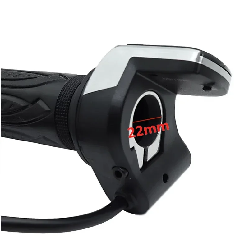 24V 36V 48V 1Pair Electric Scooter Bike Throttle Speed Adjustment Handle with Key Lock Display Divides LCD Grip