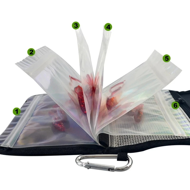 Luya Fake Bait Bag PVC Inner Bag Partitioned Waterproof Storage Bag Fishing Sorting Accessories Storage Bag