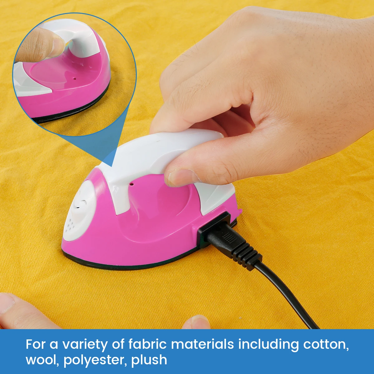 Mini Craft Iron Electric Iron Portable Handy Heat Press with Silicone Heat Insulation Pad Small Iron For Ironing Clothes Laundry