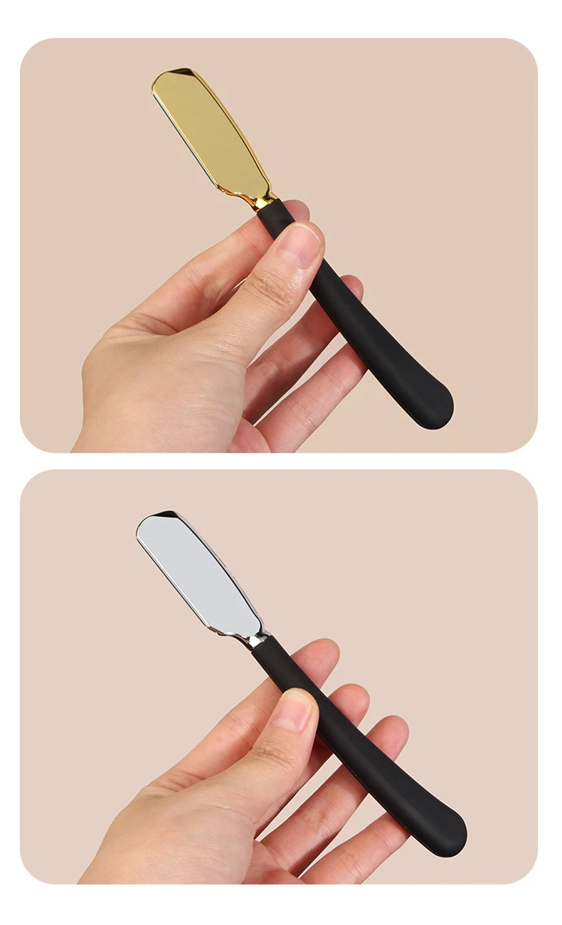 Manual Straight Razor Holder Beard Hair Shaving Professional Barber Trimming Tool Silicone Handle (Without Blade)
