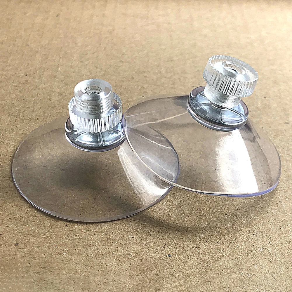 5pcs 32/41/53mm Round Strong Transparent Suction Cups with Screw Plastic Suction Pads Adhesive Suction Holder with Screw Nut