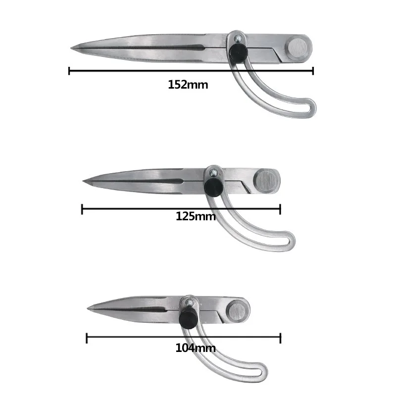Stainless Steel Spacing Compass Adjustable Handmade Leather Rotating Diy Tool Edge Creaser For Industrial All Steel Marking