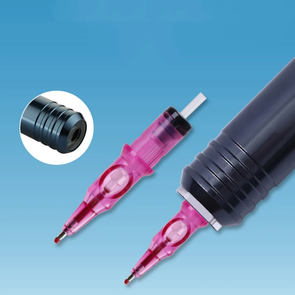 New Ball Point Pen Tattoo Cartridge Needles 5 Colors Practice Needles Drawing For Motor Tattoo Pen Grip Cartridge Supplies