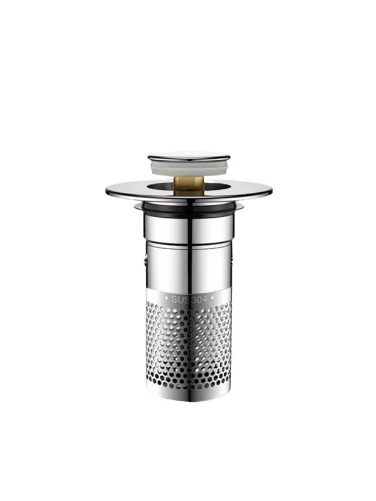Stainless Steel Floor Drain Filter Washbasin Plug Anti Odor Pop-Up Bounce Core Basin Stopper Hair Catcher Shower Sink Strainer