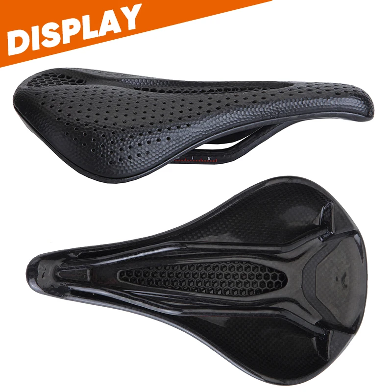 3D Printed Saddle BUCKLOS MTB Bike Seat Cushion Full Carbon Fiber Ultralight Hollow Comfortable Road Mountain Bike Saddle Parts