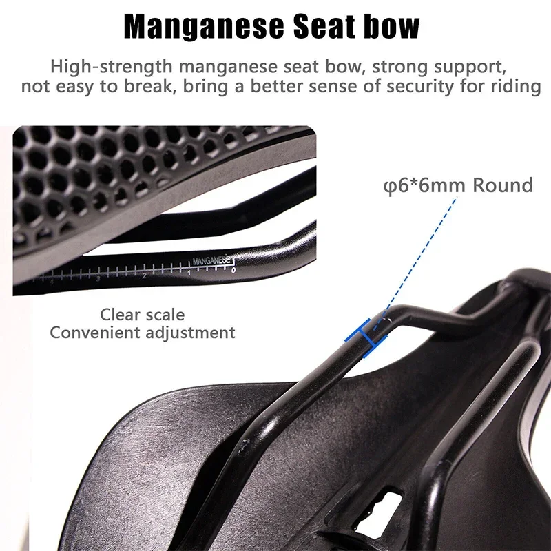 3D Printed Saddle BUCKLOS MTB Bike Seat Cushion Full Carbon Fiber Ultralight Hollow Comfortable Road Mountain Bike Saddle Parts