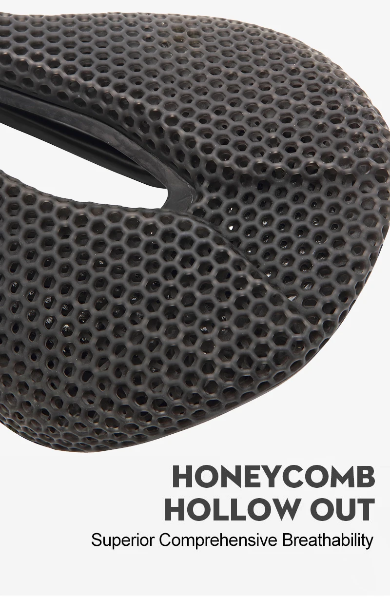 3D Printed Saddle BUCKLOS MTB Bike Seat Cushion Full Carbon Fiber Ultralight Hollow Comfortable Road Mountain Bike Saddle Parts