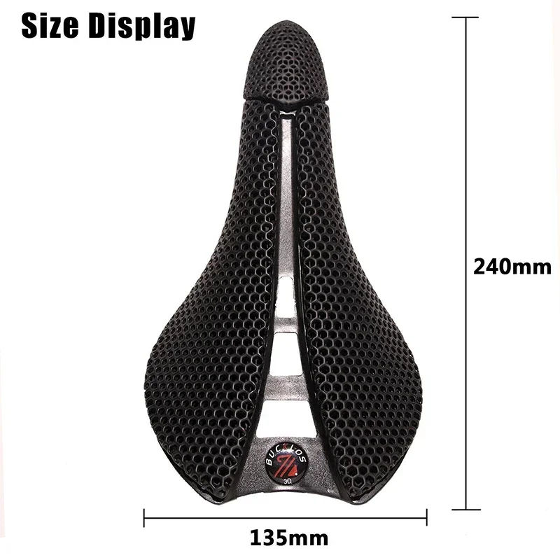 3D Printed Saddle BUCKLOS MTB Bike Seat Cushion Full Carbon Fiber Ultralight Hollow Comfortable Road Mountain Bike Saddle Parts