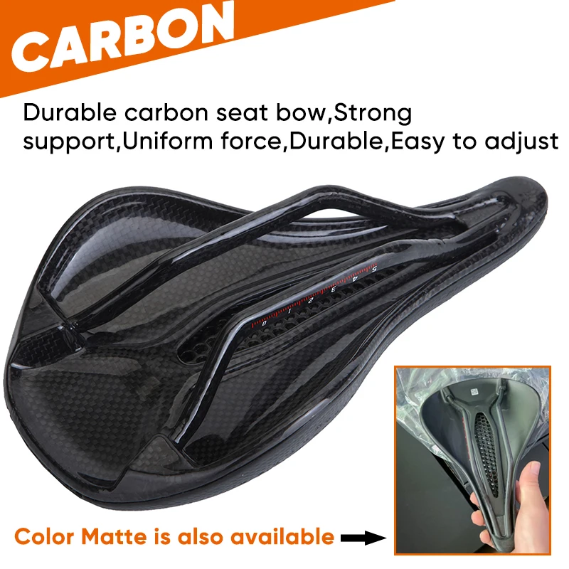 3D Printed Saddle BUCKLOS MTB Bike Seat Cushion Full Carbon Fiber Ultralight Hollow Comfortable Road Mountain Bike Saddle Parts