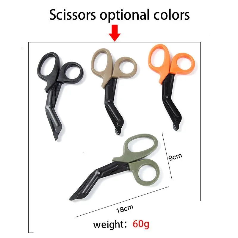 Tactical Military First Aid Kit, Tourniquet,  Survival Set, Pouch Nursing Holder, Medical Gear, Scissors Bag, Outdoor Equipment