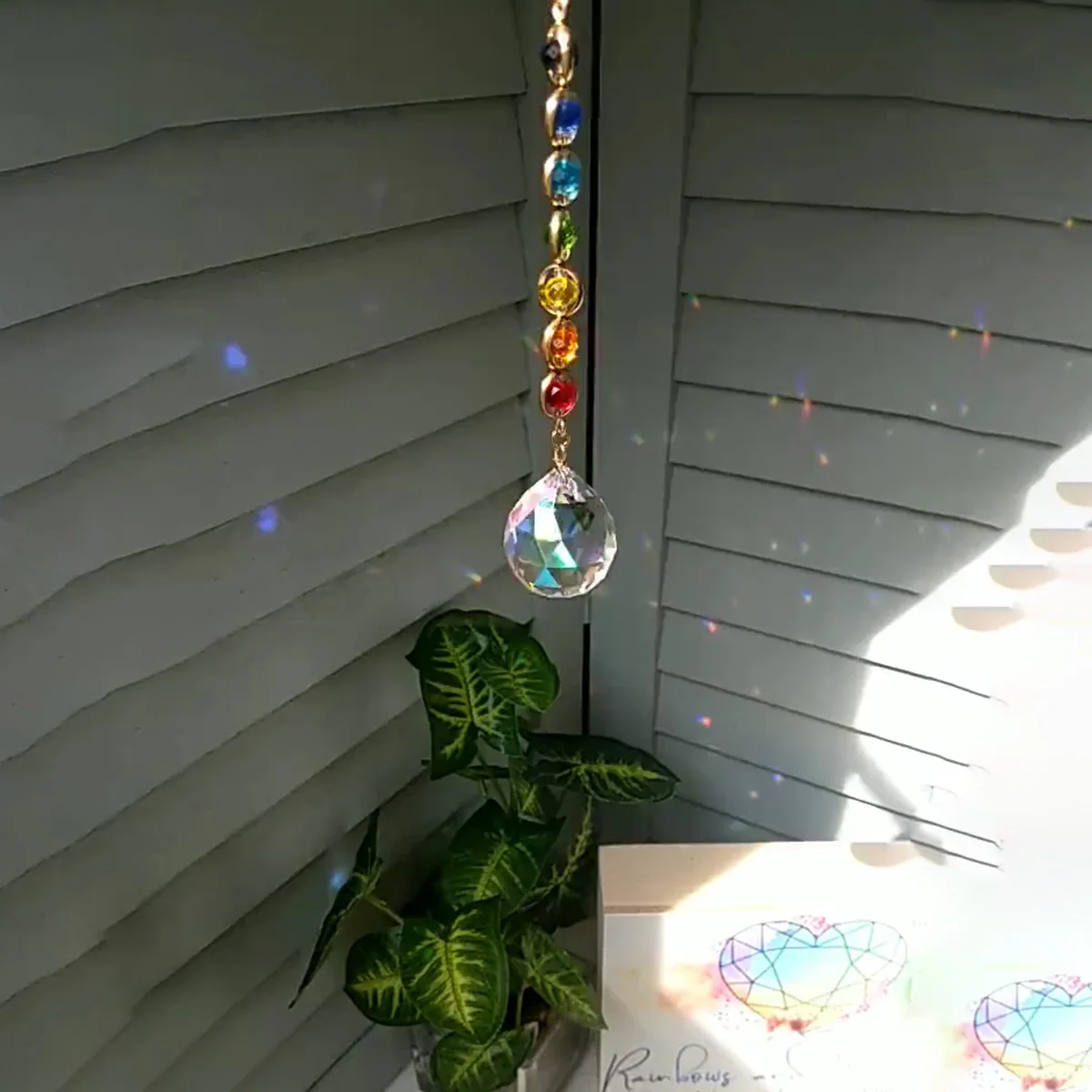 Crystal Suncatcher Mobile / Meditation / Home Decor / Rainbow Maker / Prismatic Suncatcher (Rainbow and Whimsy)