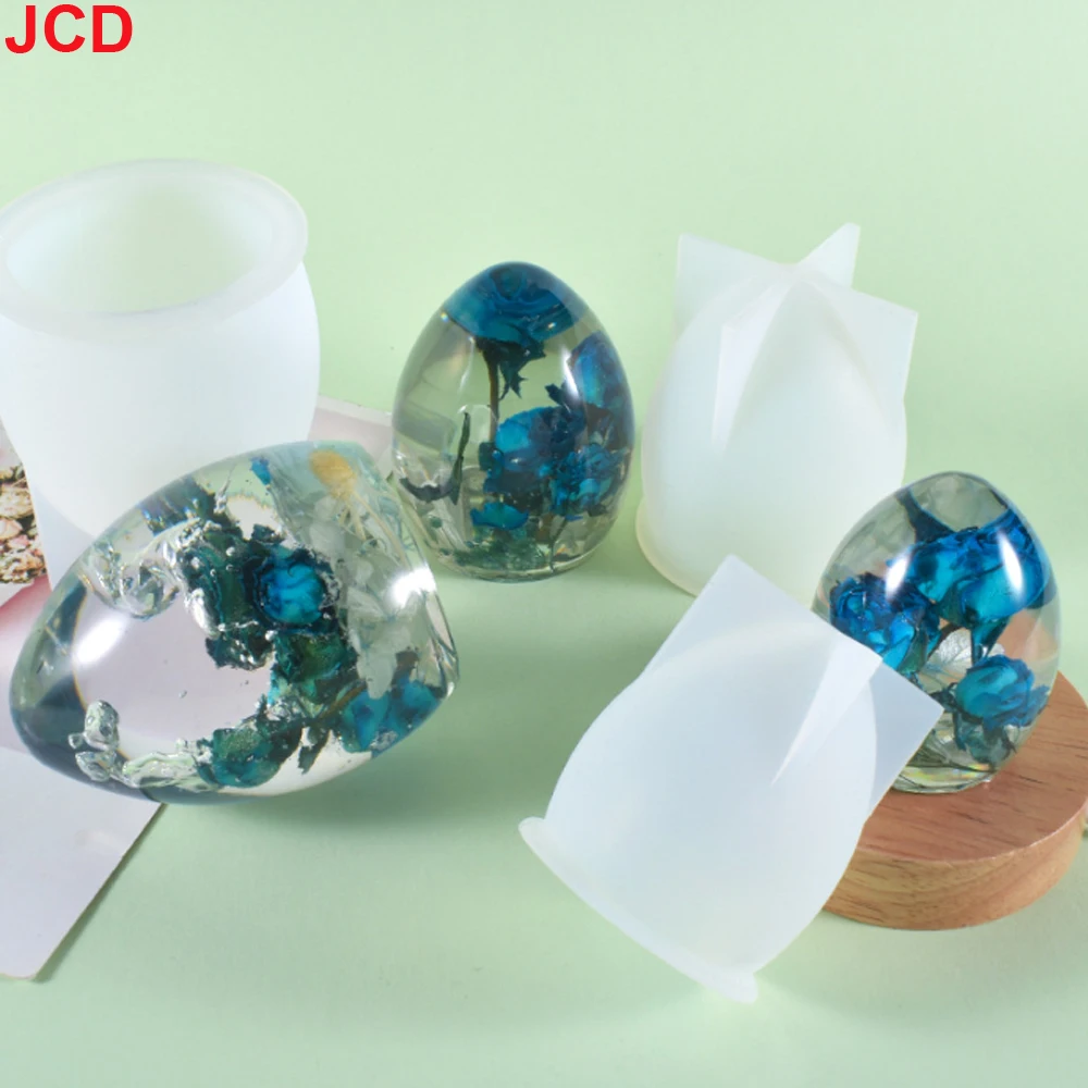 DIY Crystal Drop Glue Mold Egg Shaped Integrated Star Sky Ball Mould Small Night Lamp Placement Table Silicone Mold For Handmade