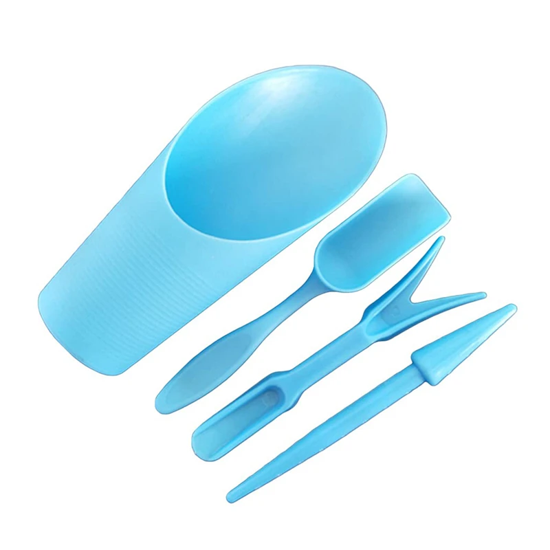 4pcs/set, Plastic Durable Bucket shovel Potted Cultivation cylinder MeatPlant soil shovel Garden Tools Mini Garden Planting Tool