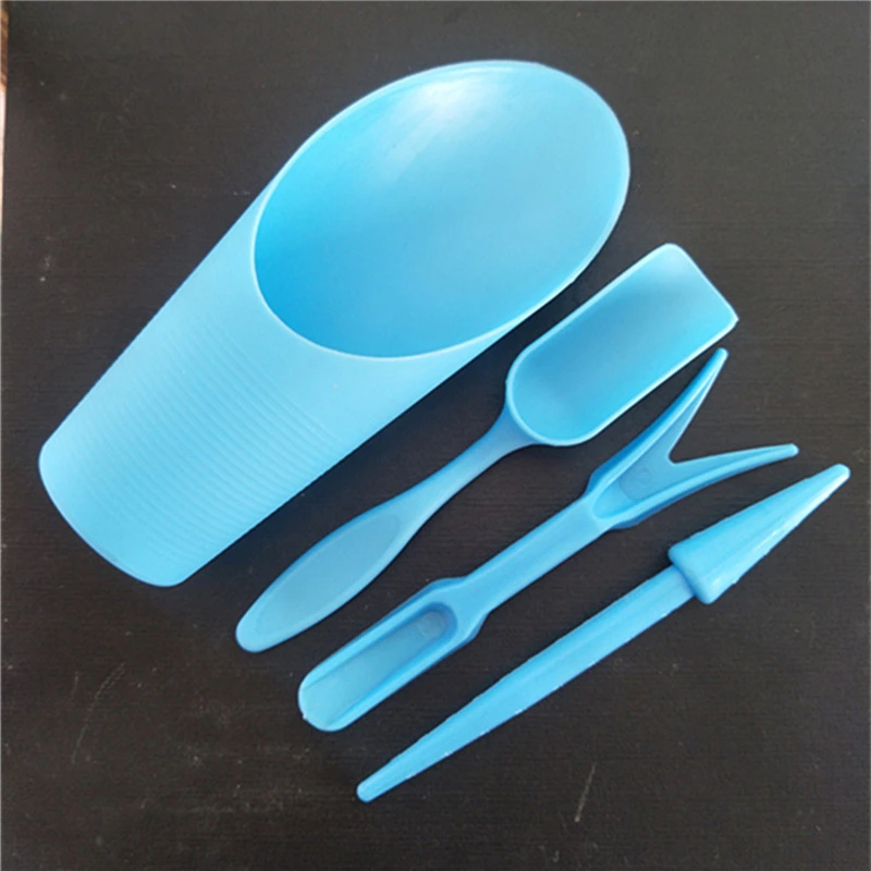 4pcs/set, Plastic Durable Bucket shovel Potted Cultivation cylinder MeatPlant soil shovel Garden Tools Mini Garden Planting Tool