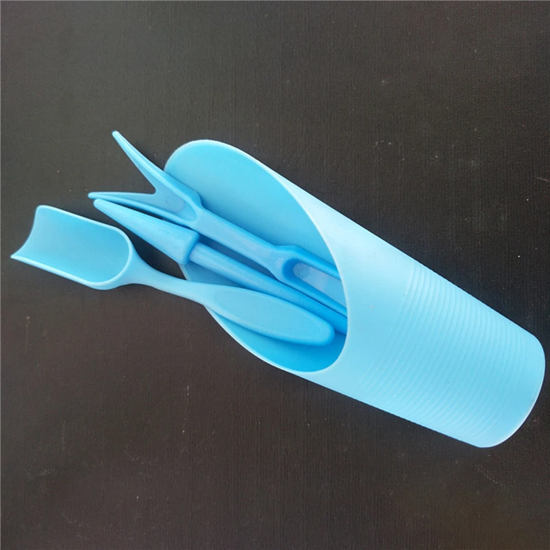 4pcs/set, Plastic Durable Bucket shovel Potted Cultivation cylinder MeatPlant soil shovel Garden Tools Mini Garden Planting Tool