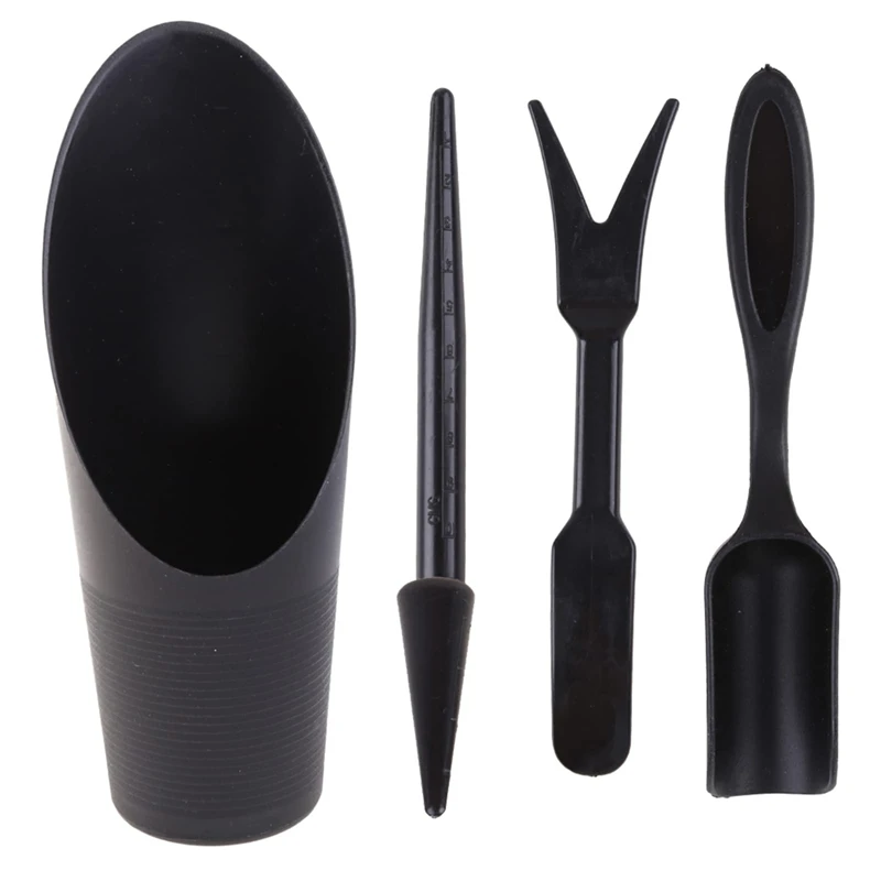 4pcs/set, Plastic Durable Bucket shovel Potted Cultivation cylinder MeatPlant soil shovel Garden Tools Mini Garden Planting Tool