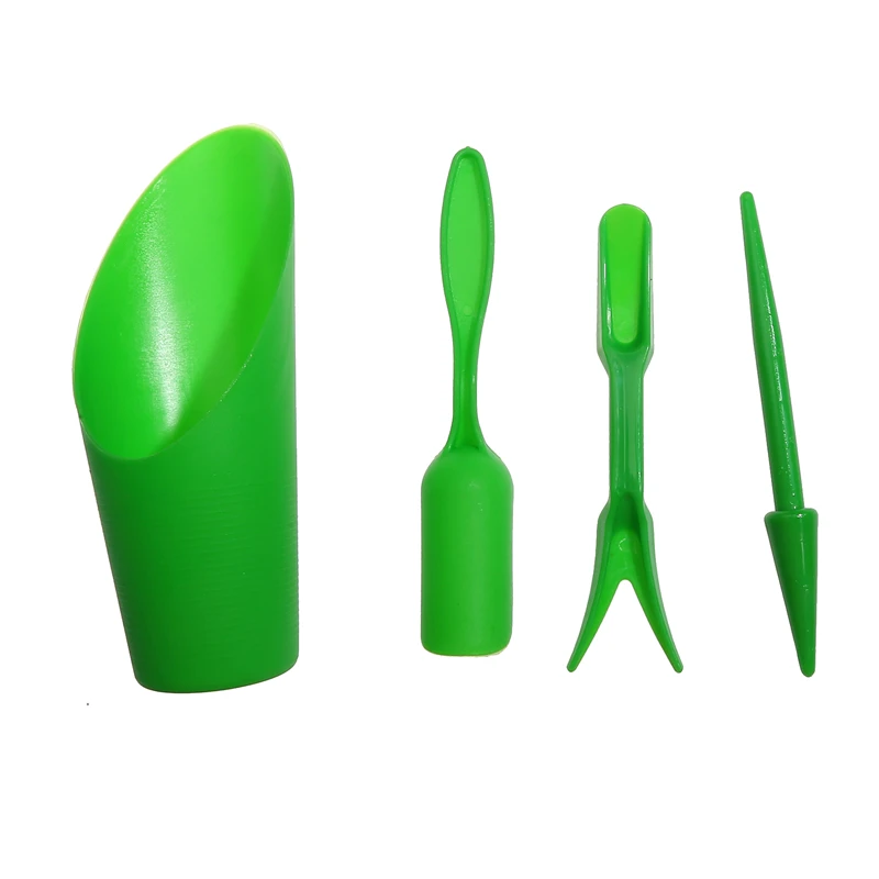 4pcs/set, Plastic Durable Bucket shovel Potted Cultivation cylinder MeatPlant soil shovel Garden Tools Mini Garden Planting Tool