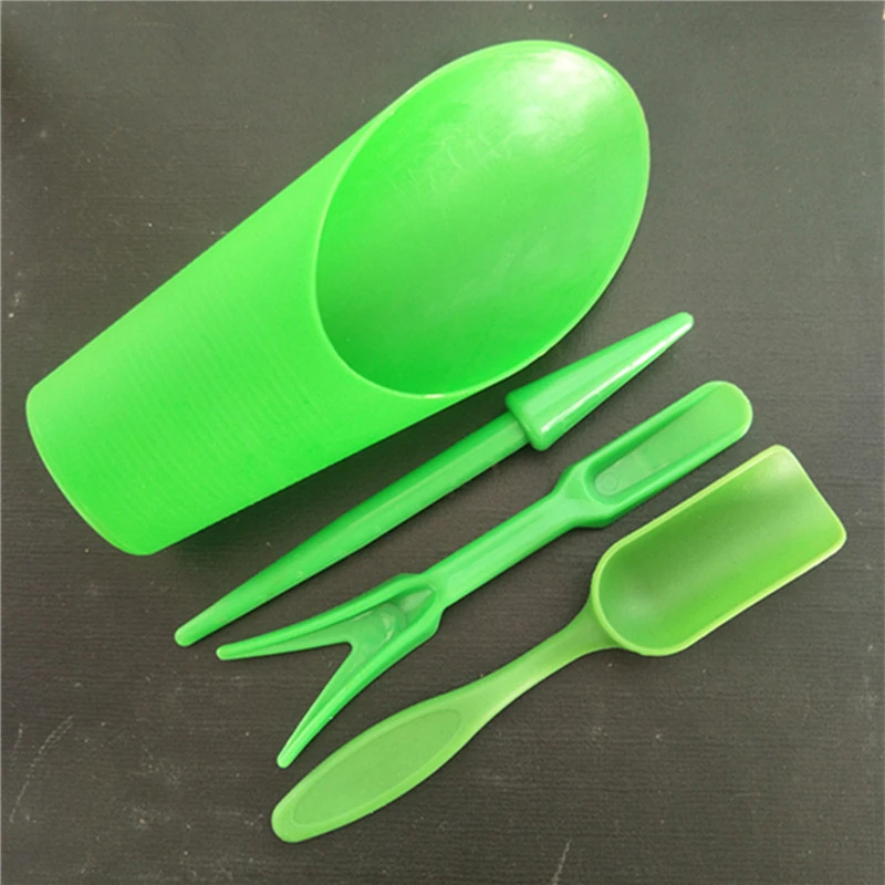 4pcs/set, Plastic Durable Bucket shovel Potted Cultivation cylinder MeatPlant soil shovel Garden Tools Mini Garden Planting Tool