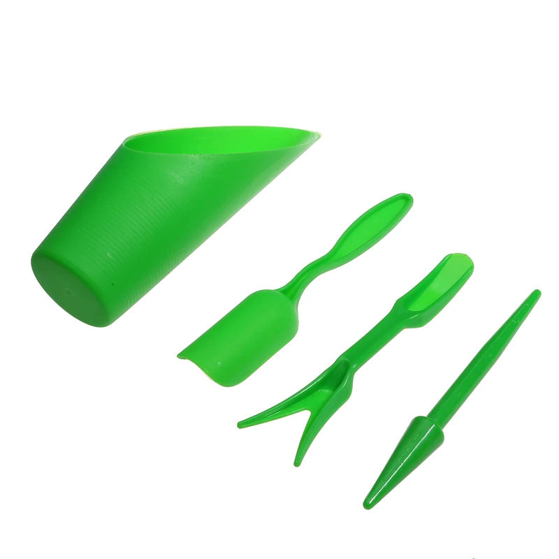 4pcs/set, Plastic Durable Bucket shovel Potted Cultivation cylinder MeatPlant soil shovel Garden Tools Mini Garden Planting Tool
