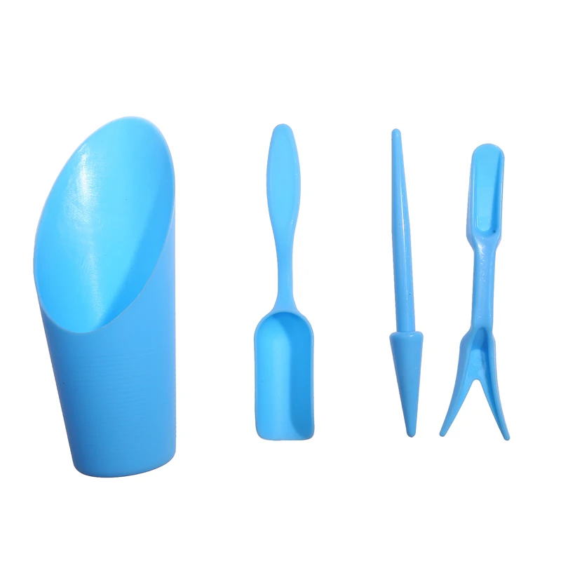 4pcs/set, Plastic Durable Bucket shovel Potted Cultivation cylinder MeatPlant soil shovel Garden Tools Mini Garden Planting Tool