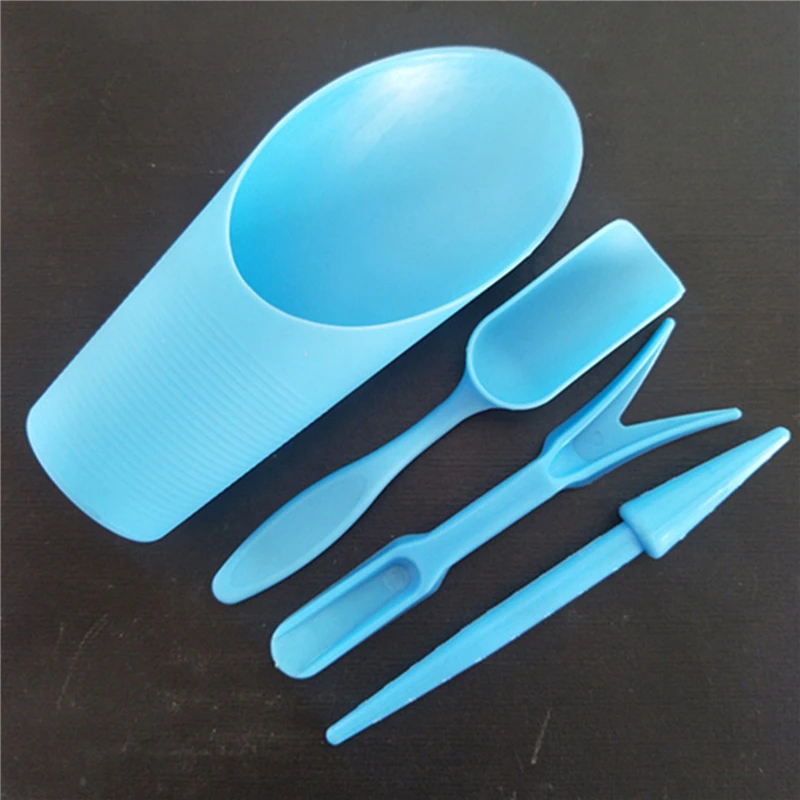 4pcs/set, Plastic Durable Bucket shovel Potted Cultivation cylinder MeatPlant soil shovel Garden Tools Mini Garden Planting Tool
