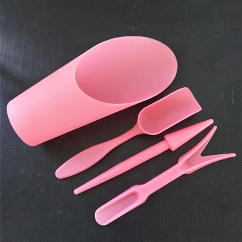 4pcs/set, Plastic Durable Bucket shovel Potted Cultivation cylinder MeatPlant soil shovel Garden Tools Mini Garden Planting Tool