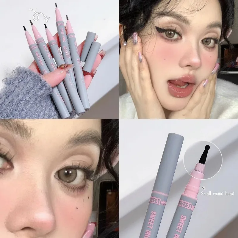 Natural Lifelike Fake Freckle Makeup Pen Liquid Lightweight Round Head Fake Spot Pen Long Lasting Waterproof Face Dot Mole Pen
