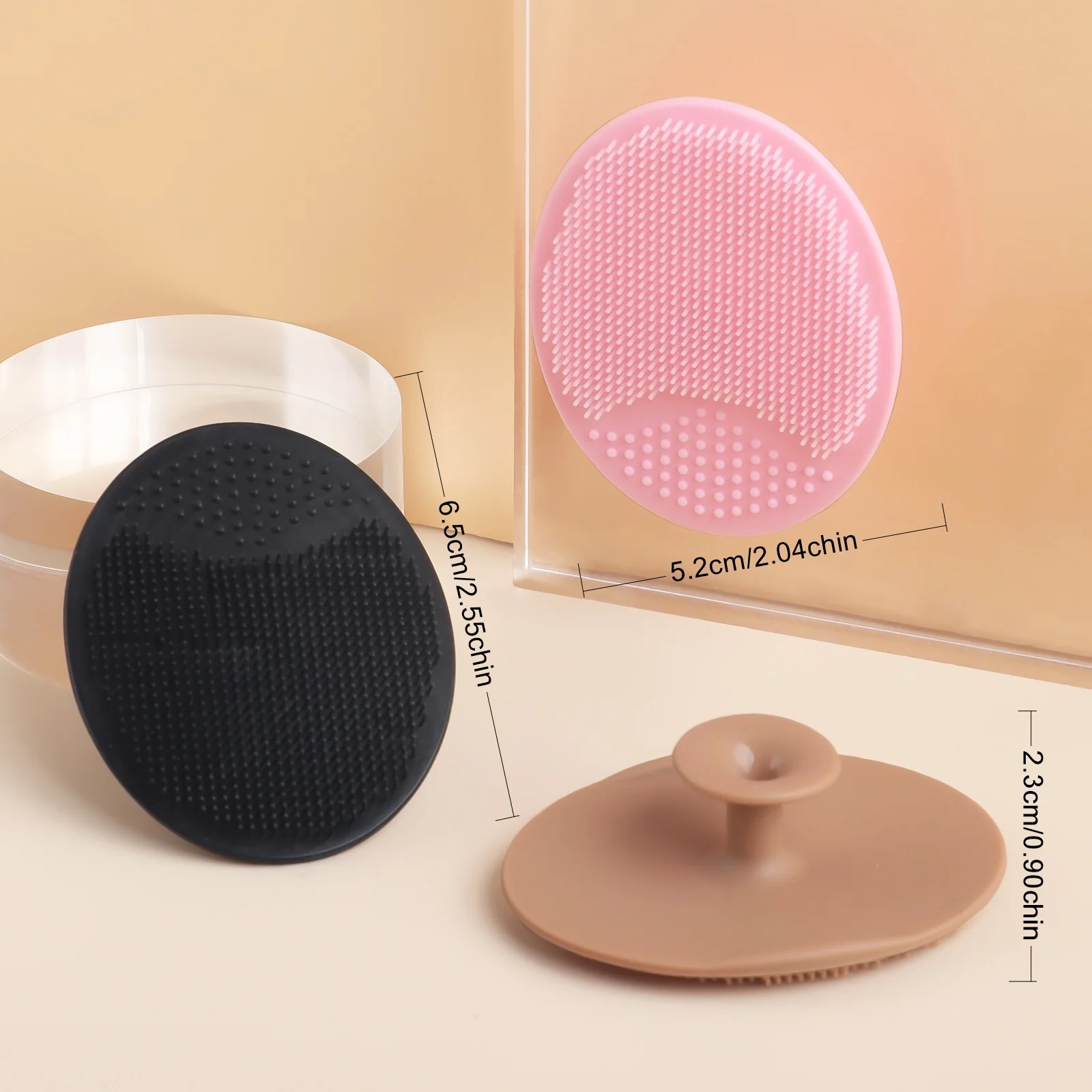 Wash a face to brush,1pcs Silicone Cute Sucker mini Cleansing cleaning brush for Face Washing