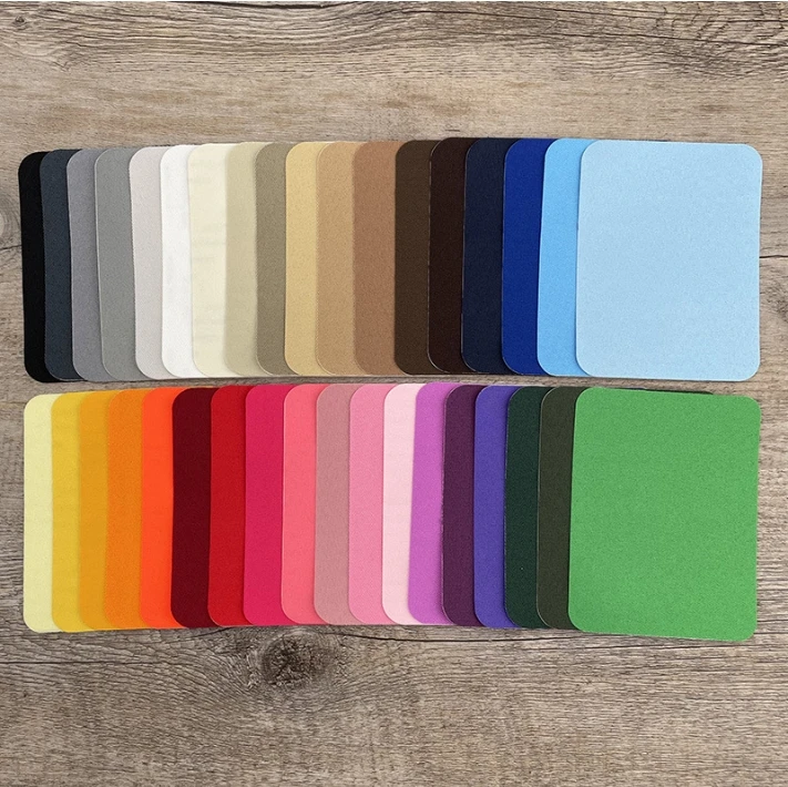 4pcs/lot Fabric Iron-on Patches 12.5x9.5cm Sewing on Patches Iron on Strong Glue Cotton Patch for Clothes DIY Jean Repair Decor