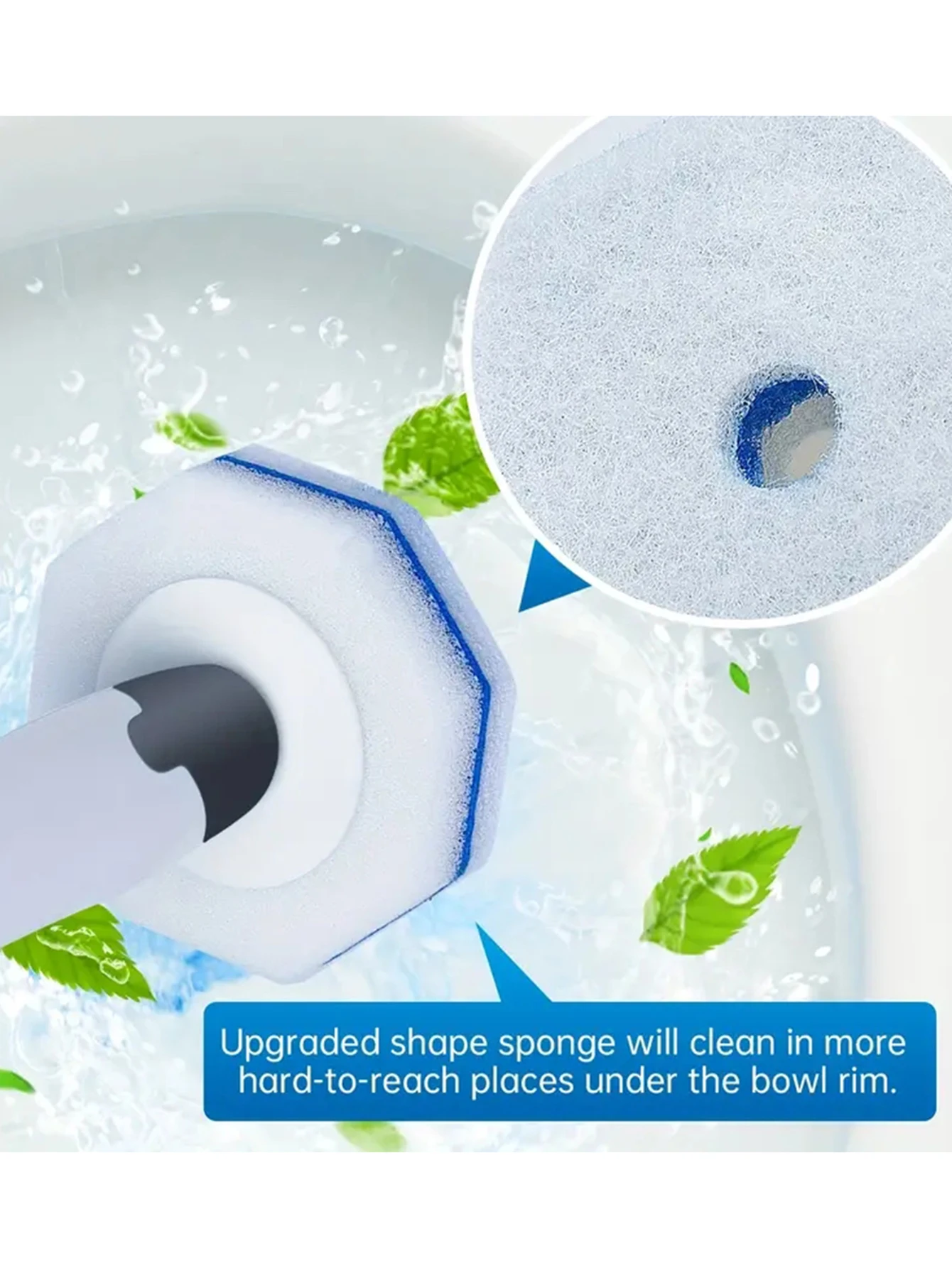 Disposable Toilet Disposable Toilet Cleaning Wand Refills, Disposable Toilet Cleaning Wand Heads BrushCompatible With Much Wands