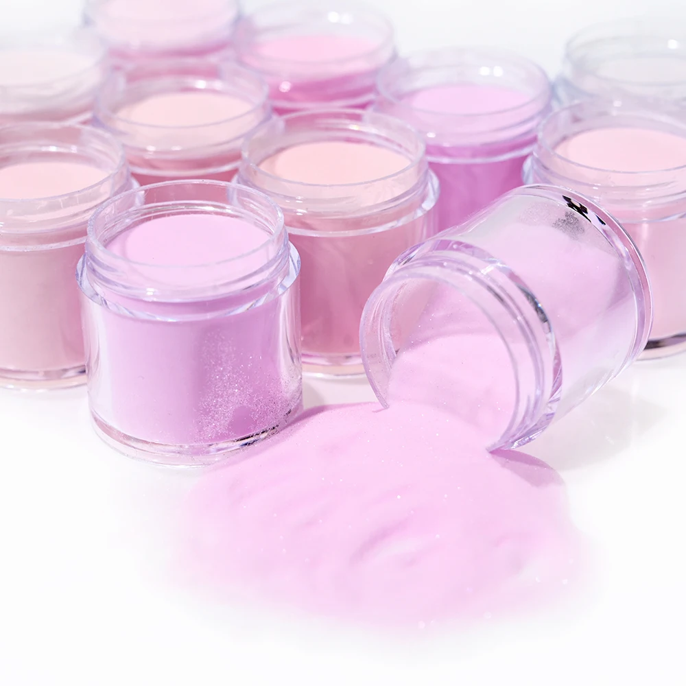 12Color Nude Pink 3In1 Professional Acrylic Powder Set 12Jar Dip & Acrylic Nail Extensions Structure Dust Acrylic Powders 10g