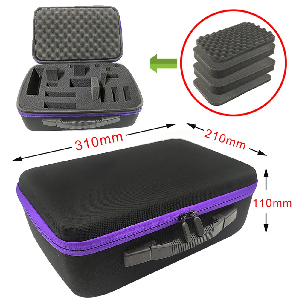 DIY Foam Hard Carry Case Storage Box Travel Zipper Bag Personalization Shockproof Camera Bag For Outdoor Tool Accessories